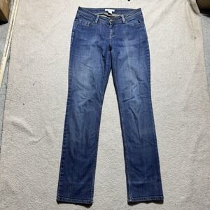 Cabi Jeans Womens 8 Slim Jean Blue Denim Mid Rise Skinny Cotton Blend 30x33.5